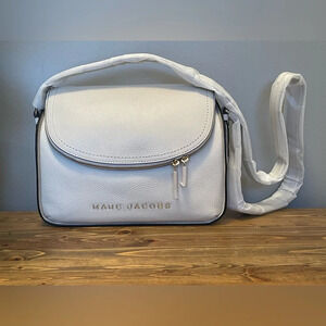 NWT Marc Jacobs Messenger White Leather with Gold accents Crossbody Purse